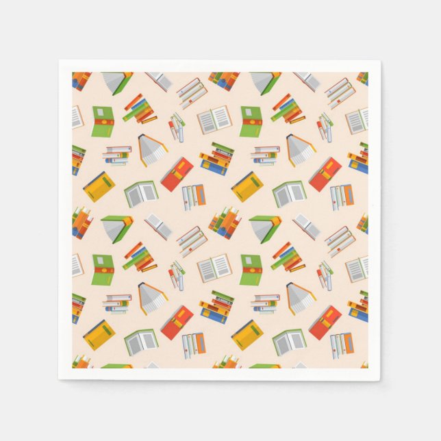 Servilleta De Papel Patrón de libro (Anverso)