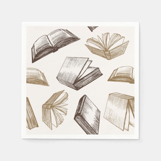 Servilleta De Papel Patrón de libro (Anverso)
