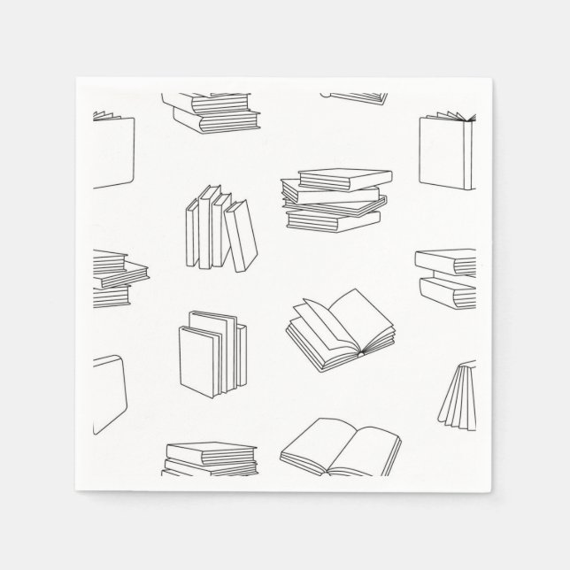 Servilleta De Papel Patrón de libro (Anverso)