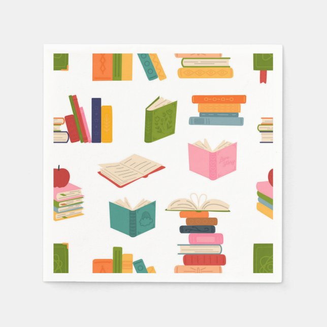Servilleta De Papel Patrón de libro (Anverso)