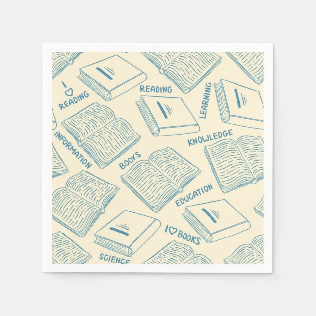 Servilleta De Papel Patrón de libro (Anverso)