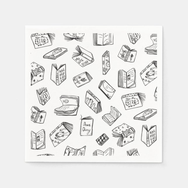 Servilleta De Papel Patrón de libro (Anverso)