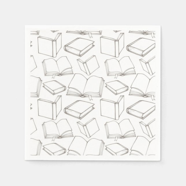 Servilleta De Papel Patrón de libro (Anverso)