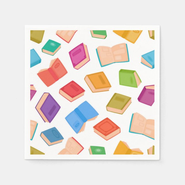 Servilleta De Papel Patrón de libro (Anverso)