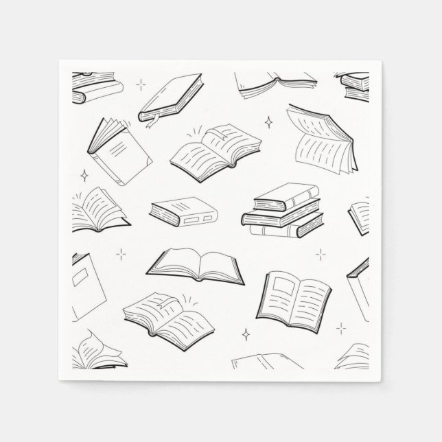 Servilleta De Papel Patrón de libro (Anverso)
