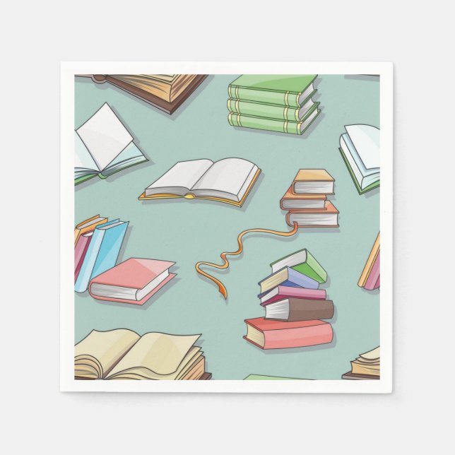 Servilleta De Papel Patrón de libro (Anverso)
