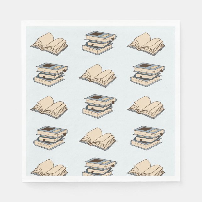 Servilleta De Papel Patrón de libros (Anverso)
