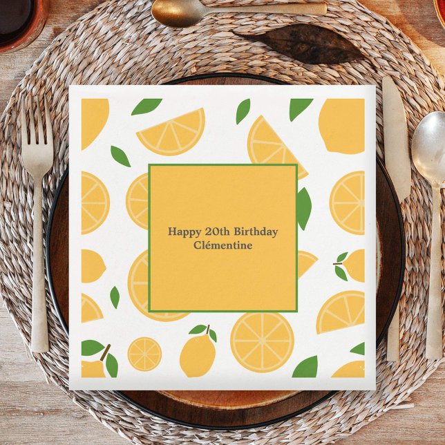 Servilleta De Papel Patrón de limón (Lemon Pattern Napkins)