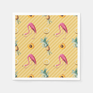 Servilleta De Papel Patrón de limón de mango amarillo Flamingo