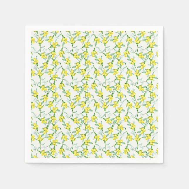 Servilleta De Papel patrón de limones  (Anverso)