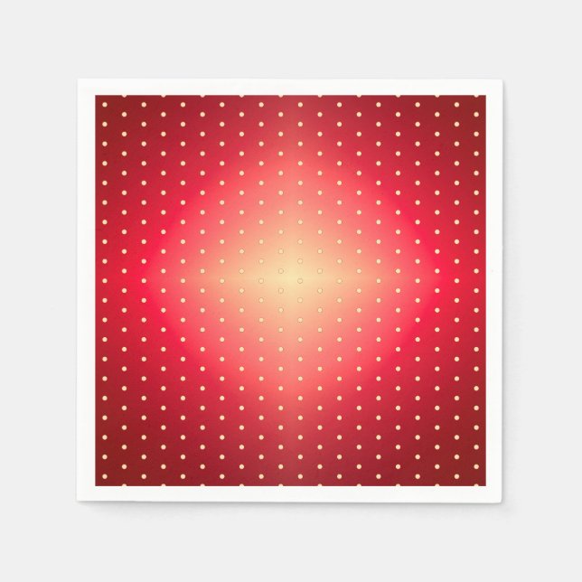 Servilleta De Papel Patrón de lunares rojos (Anverso)