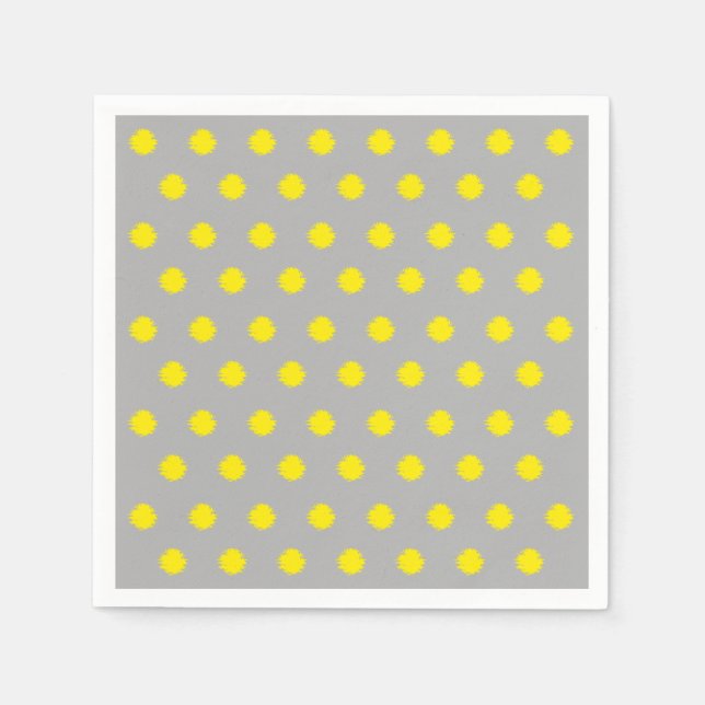 Servilleta De Papel Patrón de lunares salpicados soleados (Anverso)