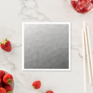 Servilleta De Papel Patrón de malla geométrica de gradiente gris