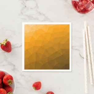Servilleta De Papel Patrón de malla geométrica de gradiente naranja