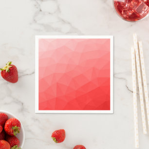 Servilleta De Papel Patrón de malla geométrica de gradiente rojo