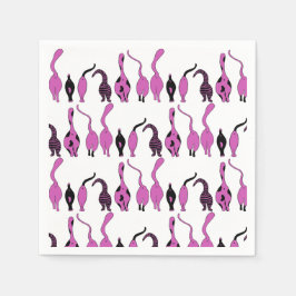 Servilleta De Papel Patrón de manchas púrpuras de gato