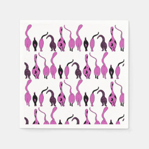 Servilleta De Papel Patrón de manchas púrpuras de gato