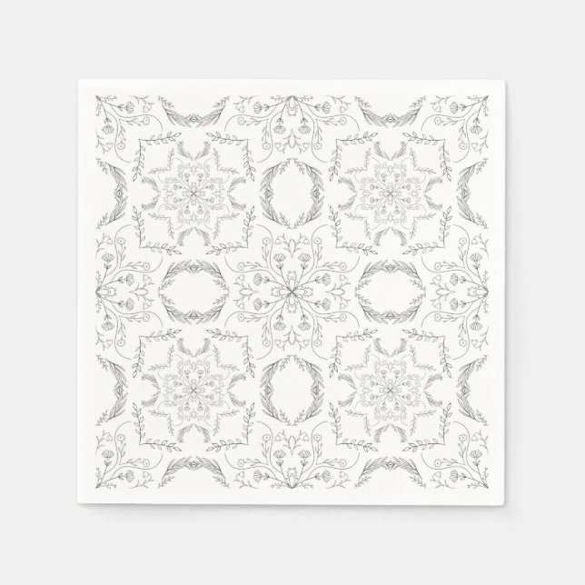 Servilleta De Papel Patrón de mandala (Anverso)