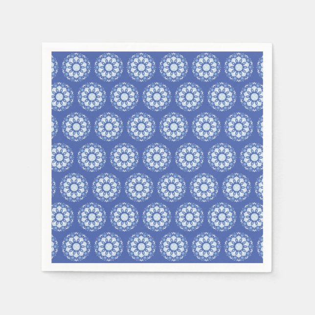 Servilleta De Papel Patrón de Mandala Circular   (Anverso)