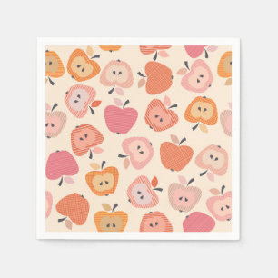 Servilleta De Papel Patrón de manzana rosa y naranja