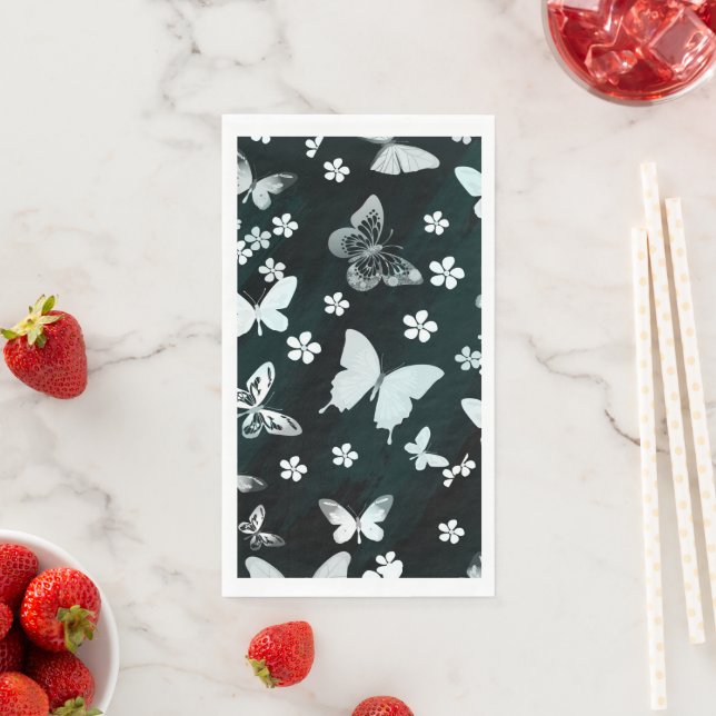 Servilleta De Papel Patrón de mariposa 14 (In situ)