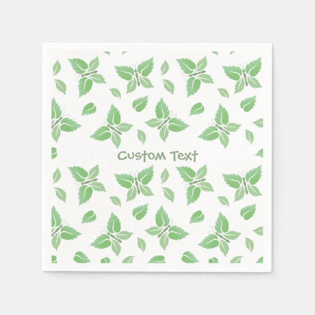 Servilleta De Papel Patrón de mariposa de fábrica (Anverso)