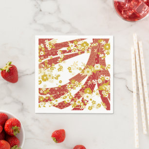 Servilleta De Papel Patrón de mezcla de Kimono floral