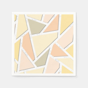 Servilleta De Papel Patrón de mosaico amarillo limón