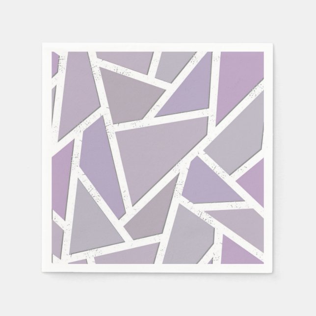 Servilleta De Papel Patrón de mosaico de lavanda (Anverso)