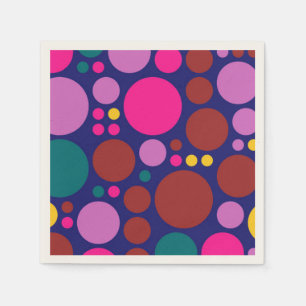 Servilleta De Papel Patrón de mosaico de punto de polka retro #2