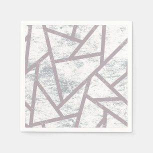 Servilleta De Papel Patrón de mosaico gris pálido