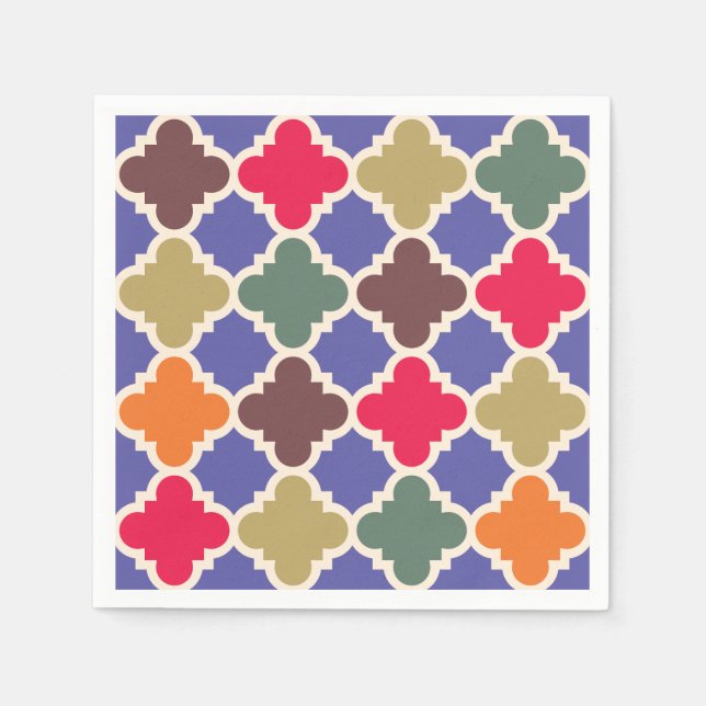 Servilleta De Papel Patrón de mosaico marroquí  (Anverso)