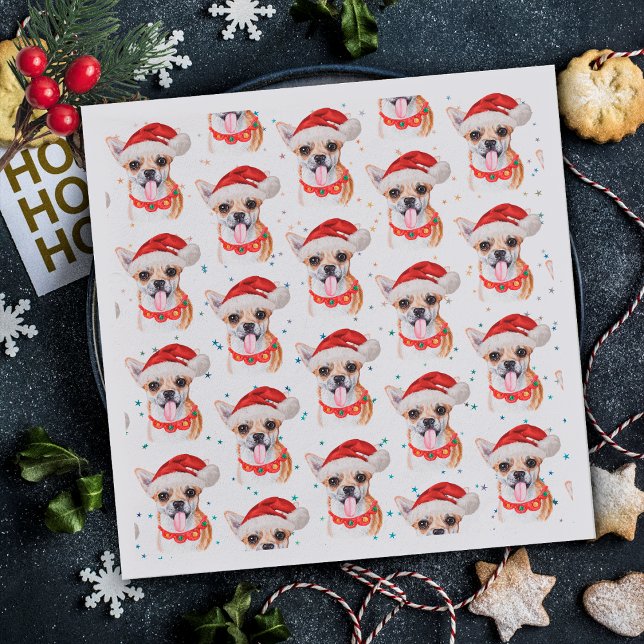Servilleta De Papel Patrón de Navidades de perros chihuahua (Subido por el creador)