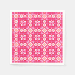Servilleta De Papel Patrón de niña de bebé de color rosa cuadrado abst