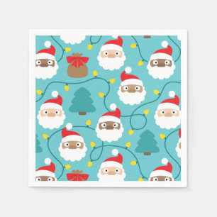 Servilleta De Papel Patrón de notificaciones Santa