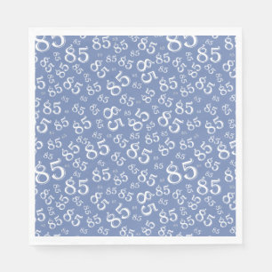 Servilleta De Papel Patrón de número de fiesta de cumpleaños 85 Azul/B
