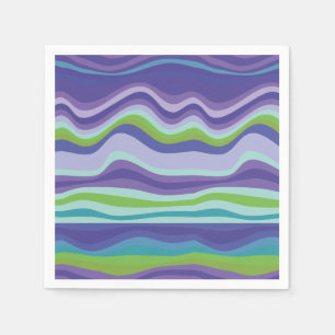 Servilleta De Papel Patrón de onda azul púrpura moderno