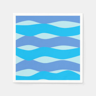 Servilleta De Papel Patrón de ondas azules