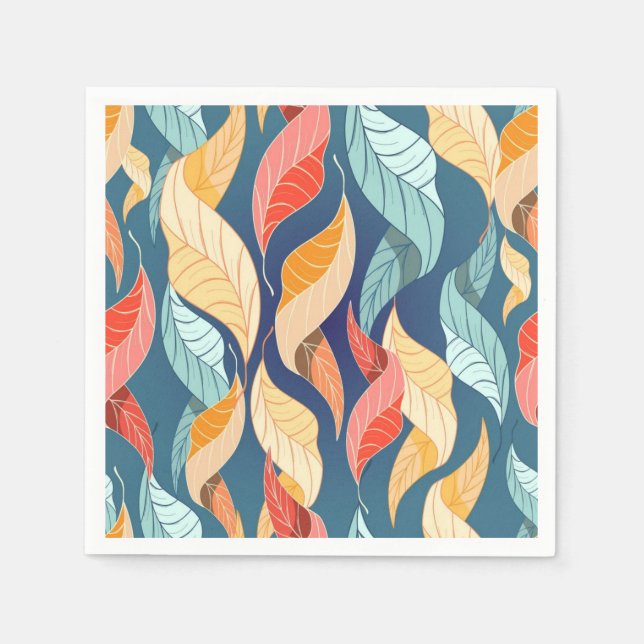 Servilleta De Papel Patrón de otoño (Anverso)