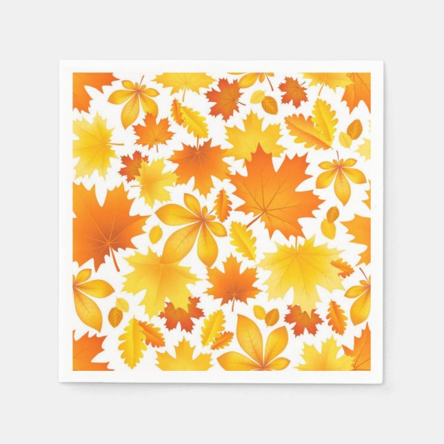 Servilleta De Papel Patrón de otoño (Anverso)
