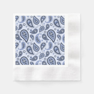 Servilleta De Papel Patrón de Paisley Azul