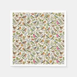 Servilleta De Papel Patrón de pájaros