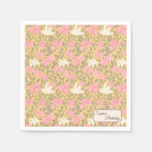 Patrón de paloma floral rosa pastel