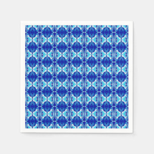 Servilleta De Papel patrón de papel pintado Art Deco - azul cobalto y 