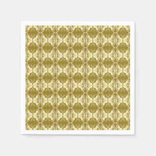 Servilleta De Papel patrón de papel pintado Art Deco - dorado y blanco