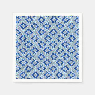 Servilleta De Papel Patrón de papel pintado Art Déco, gris y azul
