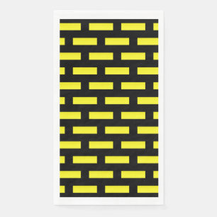 Servilleta De Papel Patrón de pared negro y amarillo