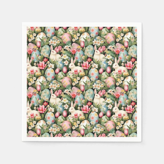Servilleta De Papel Patrón de Pascua de Soiree en primavera (Anverso)