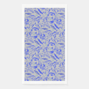 Servilleta De Papel Patrón de peces azul 10.b Lgrey BG