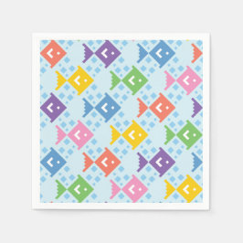 Servilleta De Papel Patrón de peces oceánicos coloridos